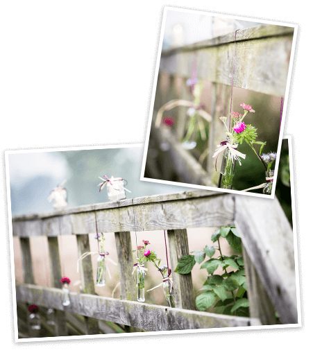 Romantische Blumendeko